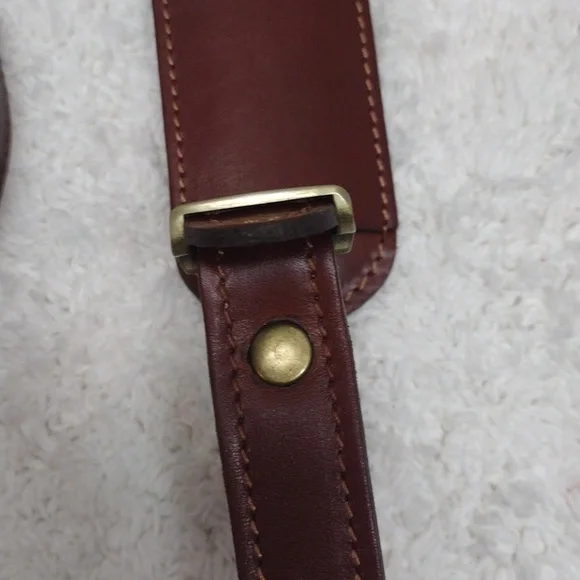 Brown Leather Shoulder Strap Adjustable 40 1/2"-46" L x 1" W #135-44 - Picture 16 of 16